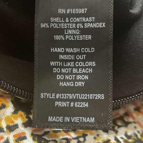 Enfocus Studio Dress Size 8  Yellow Black Red Checkered Print Sleeveless Casual - Picture 9 of 10